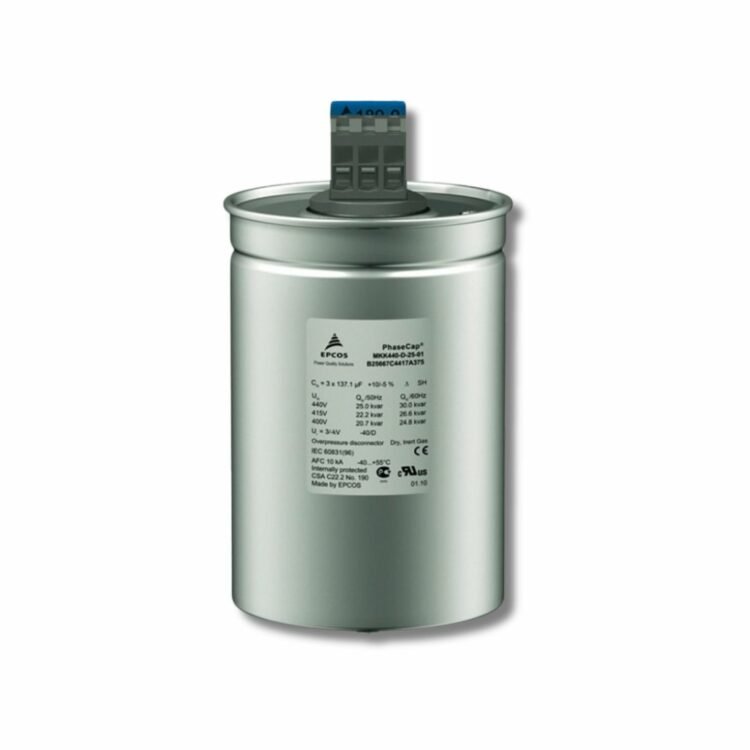 EPCOS_Brand_25KVAR_3Phase_440V_Cylindrical_Power_Capacitors