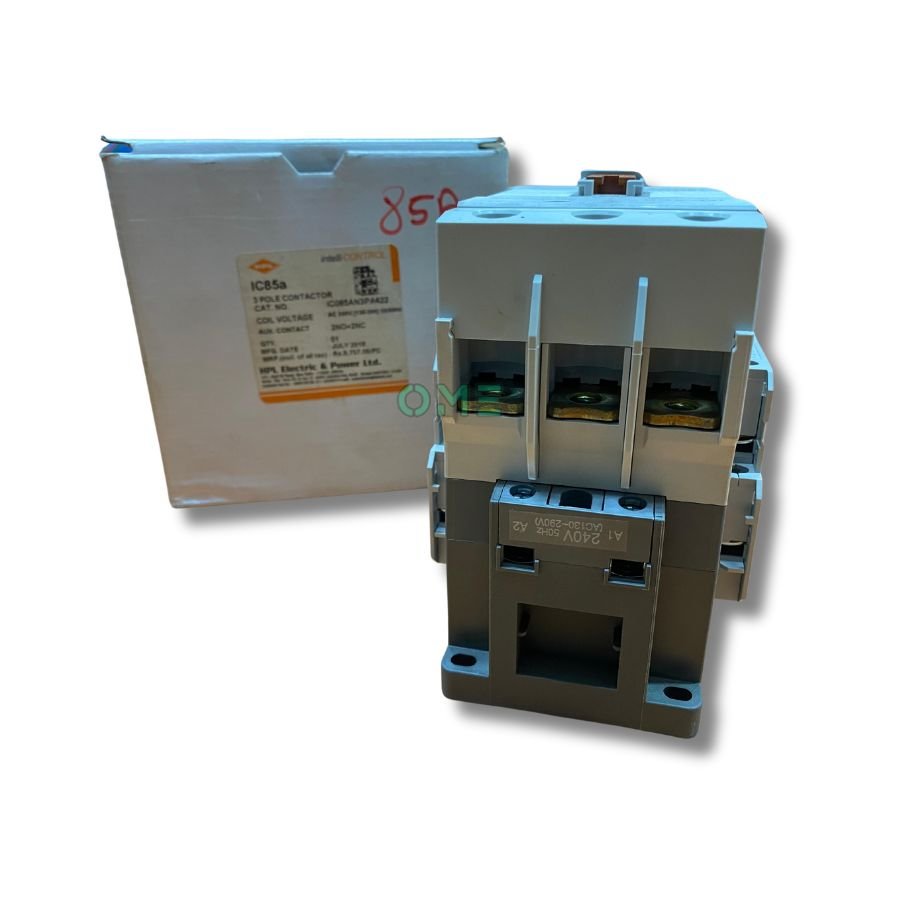 HPL_Brand_85A_3_Pole_220V_Power_Contactor_With_2No+2NC_Side-Add_On_Side_Block_backside-view