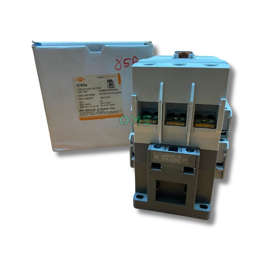 HPL_Brand_85A_3_Pole_220V_Power_Contactor_With_2No+2NC_Side-Add_On_Side_Block_backside_view-with_closed_box