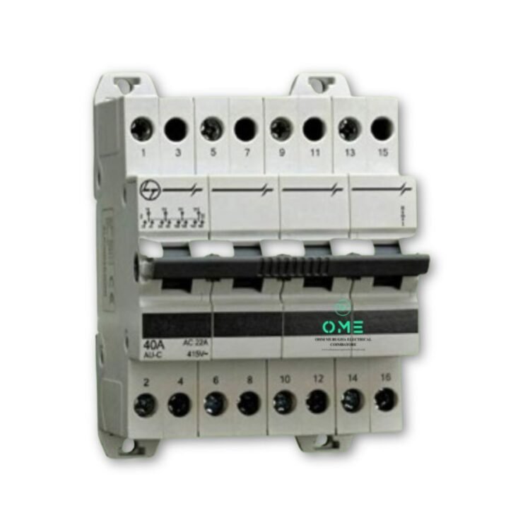 L&T MCB Type Changeover Switch 40A 4 Pole for main to DG or inverter power transfer by Ohm Murugha Electrical