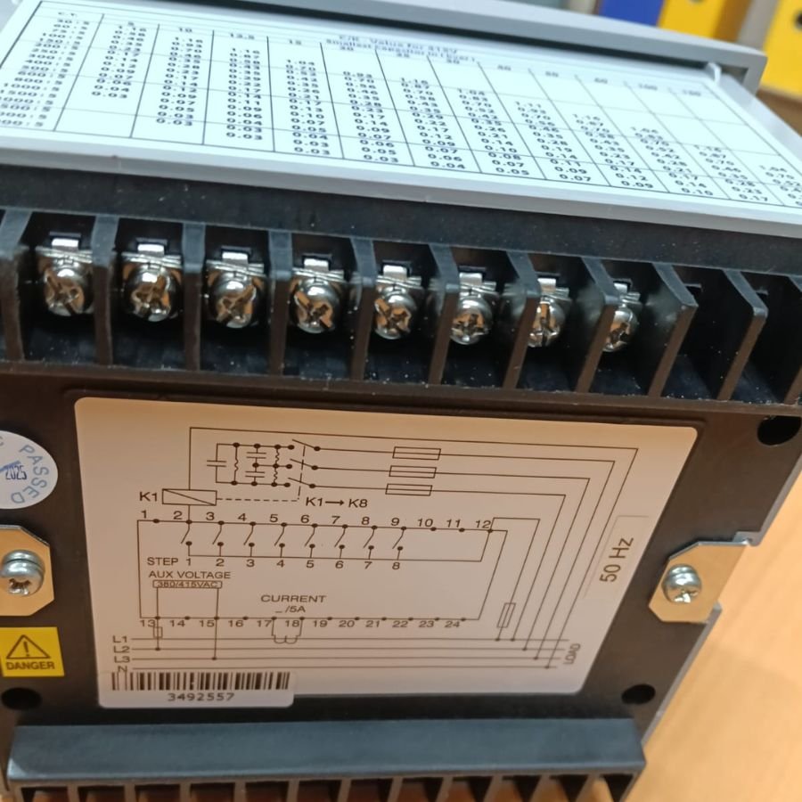 HPL 8-Stage-415VAC-Power-Factor-Controller-Relay-PFCR80-415-50-rear-view