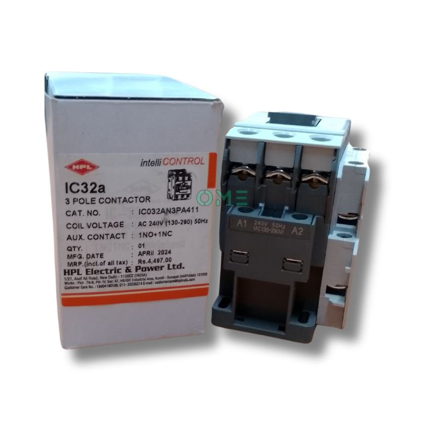 HPL 32A_3 Pole 220V Power Contactor With 1NO + 1NC Side Add On Side Block - Image 5