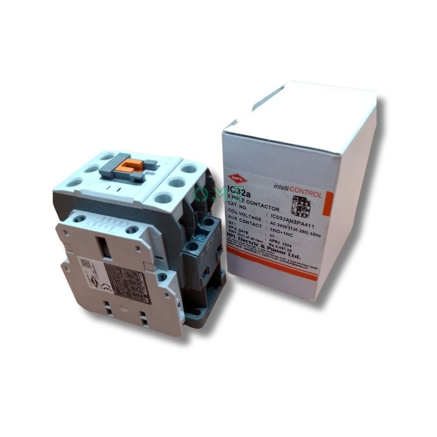 HPL 32A_3 Pole 220V Power Contactor With 1NO + 1NC Side Add On Side Block - Image 3