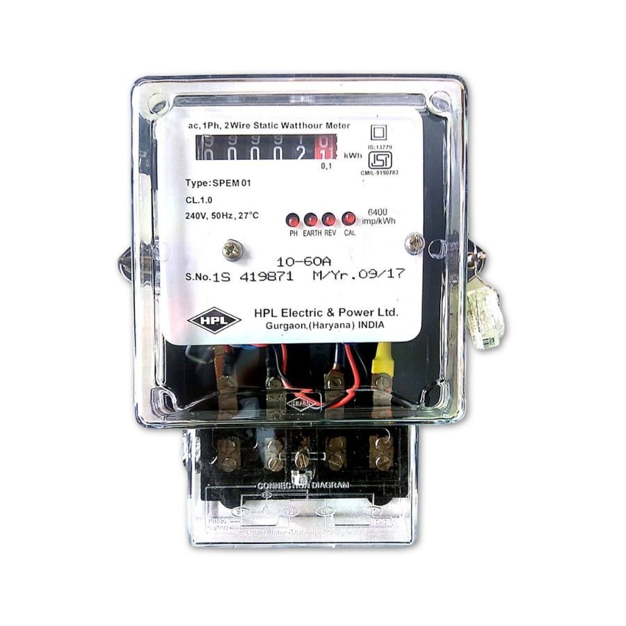 HPL 10-60A Single Phase Counter Energy Meter